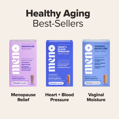 O Positiv MENO Heart + Blood Pressure Support Capsules for Cardiovascular Health, 30 Count