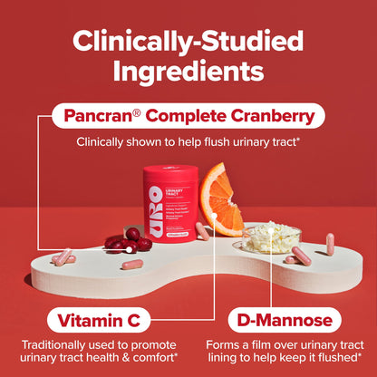 O Positiv URO Urinary Tract Health Vitamin Capsules with Cranberry and D-Mannose, 60 Count
