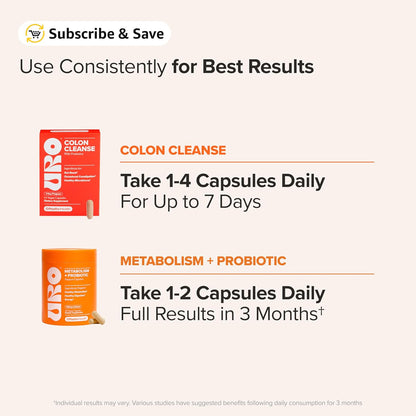 O Positiv URO Metabolism + Probiotic and URO Colon Cleanse + Gut Reset Bundle