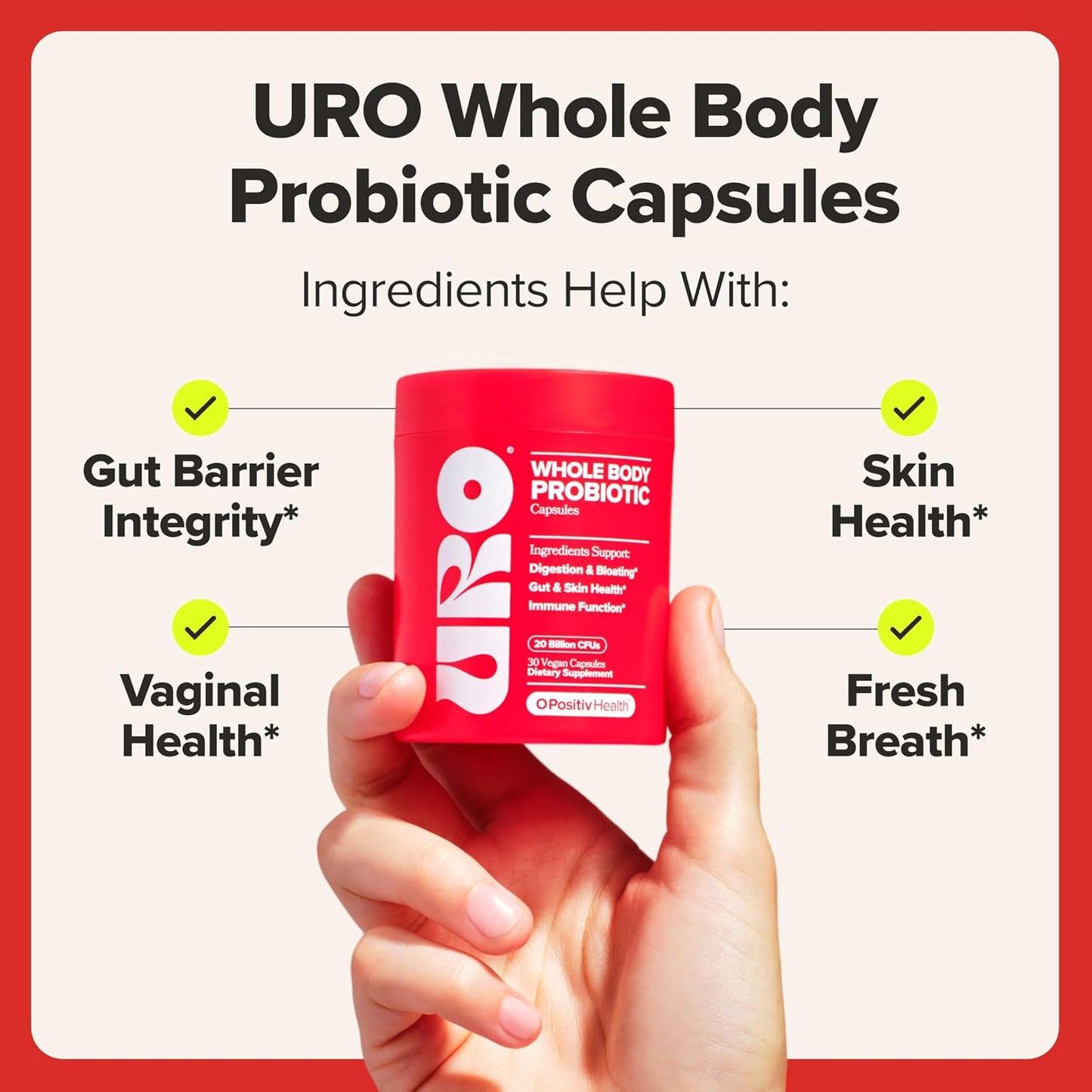 O Positiv Pre- & Probiotic Power Pack – URO Women’s Probiotic & URO Prebiotic Fiber – with 20B CFU of 10 Probiotic Strains, Digestive Botanicals & Chicory Root Fiber for Better Digestion & Gut Health