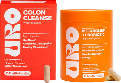 O Positiv URO Metabolism + Probiotic and URO Colon Cleanse + Gut Reset Bundle