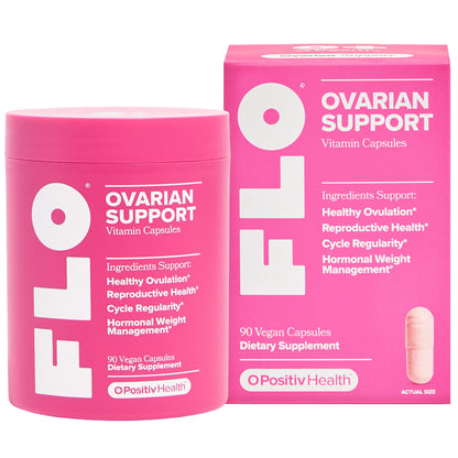 O Positiv FLO Ovarian Support Vitamin Capsules for Hormone Balance and Cycle Regularity, 90 Count