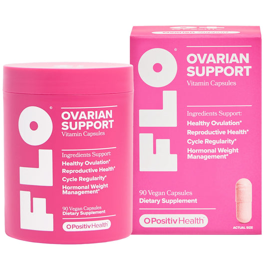 O Positiv FLO Ovarian Support Vitamin Capsules for Hormone Balance and Cycle Regularity, 90 Count