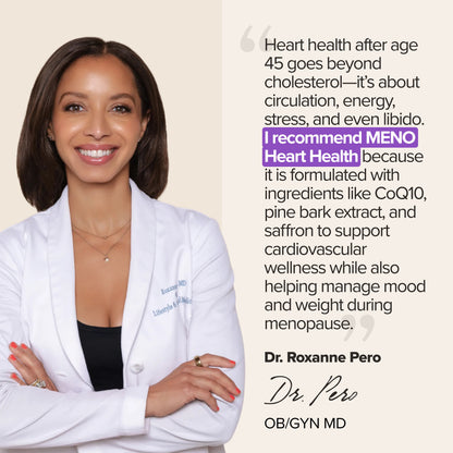 O Positiv MENO Heart + Blood Pressure Support Capsules for Cardiovascular Health, 30 Count