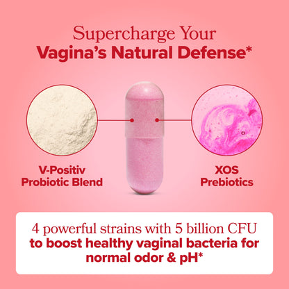 O Positiv URO Vaginal Probiotic Capsules for pH Balance, Vaginal Odor, and Vaginal Health Support, 60 Count